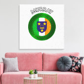 Murray Crest en Celtic Knot op Shamrock Canvas Pri Afdruk (Insitu (Woonkamer))