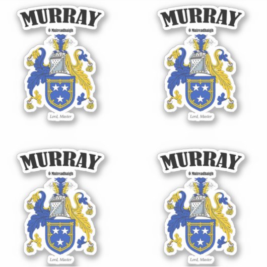 Murray Crest Ierse vertaling en betekenis (x4) Sticker (Voorkant)