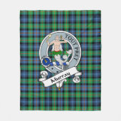 Murray Dysart van Atholl Ancient Clan Badge Tartan Fleece Deken (Voorkant)