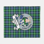Murray Dysart van Atholl Ancient Clan Badge Tartan Fleece Deken (Voorkant (Horizontaal))