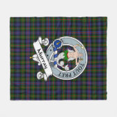Murray Dysart van Atholl Modern Clan Badge Tartan  Fleece Deken (Voorkant (Horizontaal))