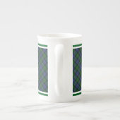 Murray Familie Tartan Groen en Blauw Plaid Porselein Kop (Achterkant)