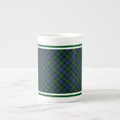 Murray Familie Tartan Groen en Blauw Plaid Porselein Kop (Voorkant)