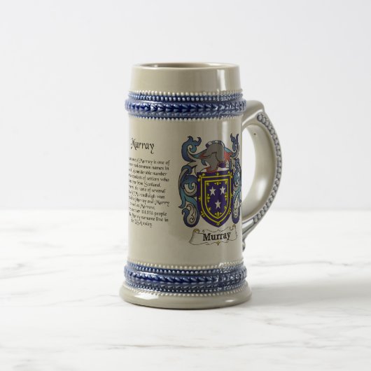 Murray Family Crest Stein Bierpul (Voorkant rechts)