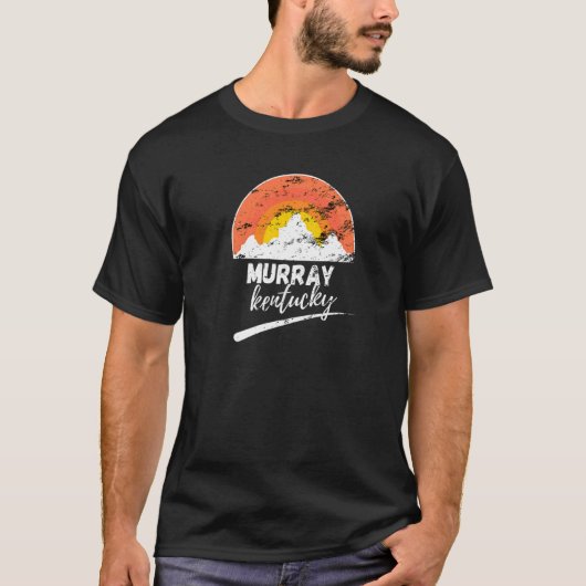 Murray Kentucky City Mannen Vrouwen Retro  Distr T-shirt (Voorkant)