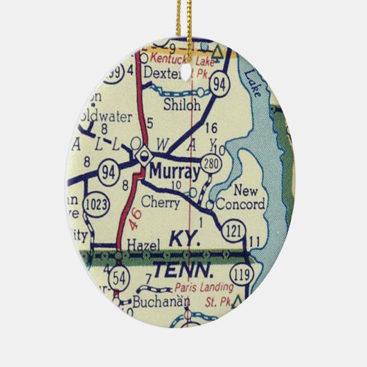 Murray KY  Map Keramisch Ornament (Rechts)