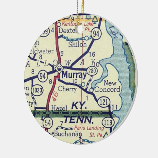 Murray KY  Map Keramisch Ornament (Links)