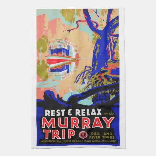 Murray River Australian Travel Theedoek (Verticaal)