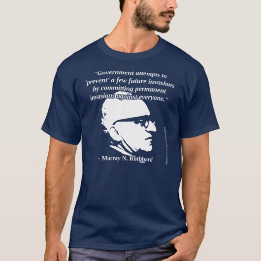 Murray Rothbard - Overheidsbescherming T-shirt (Voorkant)
