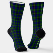 Murray tartan blauw groen ruit sokken (Gebogen)