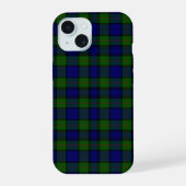 Murray tartan-blauw iPhone 15 case (Achterkant)