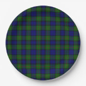 Murray tartan-blauw papieren bordje (Voorkant)