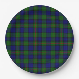 Murray tartan-blauw papieren bordje