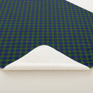 Murray tartan-blauw sherpa deken