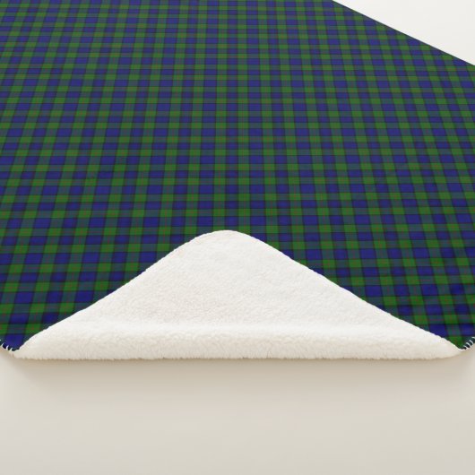 Murray tartan-blauw sherpa deken (3/4)