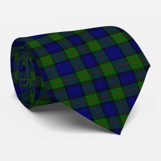 Murray tartan-blauw stropdas (Opgerold)