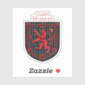 Murray Tartan Scottish Plaid Lion Rampant Sticker (Vel)