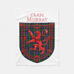 Murray Tartan Scottish Play Lion Rampant Fleece Deken