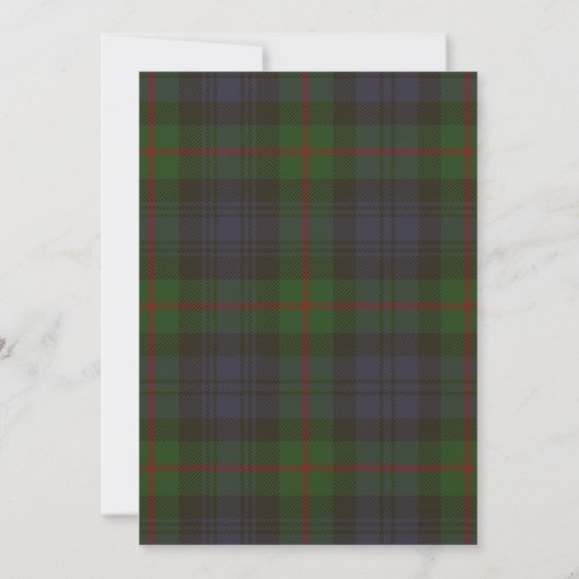 Murray Tartan Wedding Invitation Kaart (Achterkant)