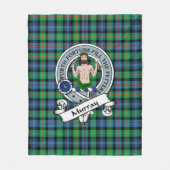 Murray van Atholl Ancient Clan Badge Tartan Pset Fleece Deken (Voorkant)