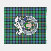 Murray van Atholl Ancient Clan Badge Tartan Pset Fleece Deken (Voorkant (Horizontaal))