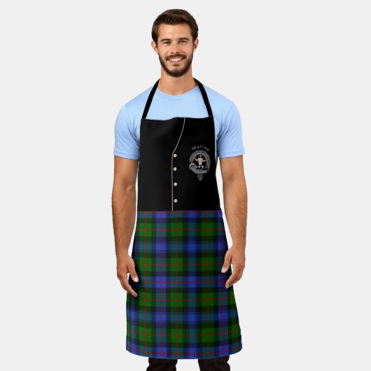 Murray van Atholl Clan Badge & Tartan Kilt Schort (Gedragen)