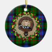 Murray van Atholl Clan Badge & Tartan Persoonlijk Keramisch Ornament (Voorkant)