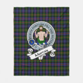Murray van Atholl Modern Clan Badge Tartan Pset Fleece Deken (Voorkant)