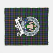 Murray van Atholl Modern Clan Badge Tartan Pset Fleece Deken (Voorkant (Horizontaal))