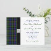 Murray van Atholl Tartan Wedding Invitation Kaart (Staand voorkant)
