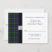 Murray van Atholl Tartan Wedding RSVP Beantwoorden (Voorkant)