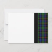 Murray van Atholl Tartan Wedding RSVP Beantwoorden (Achterkant)