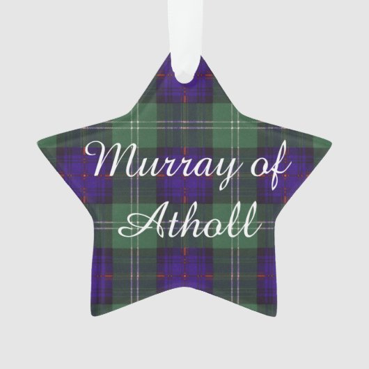 Murray van Athollclan Pset Scottish kilt tartan Ornament (voorkant)