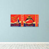 Murrays Best Brand Salmon Label- Alaska Canvas Afdruk (Insitu (Houten vloer))