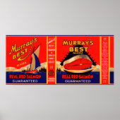 Murrays Best Brand Salmon Label- Alaska Poster (Voorkant)