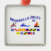Murrells Inlet SC Signal Flags Metalen Ornament (Voorkant)