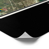 Murrells Inlet South Carolina van de ruimtesatelli Poster (Hoek)