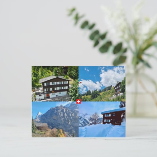 Mürren - Berner Oberland. Zwitserland Briefkaart (Staand voorkant)