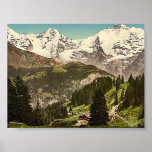 Murren, Grutschalp, I, Eiger, Monch en Jungfrau Poster