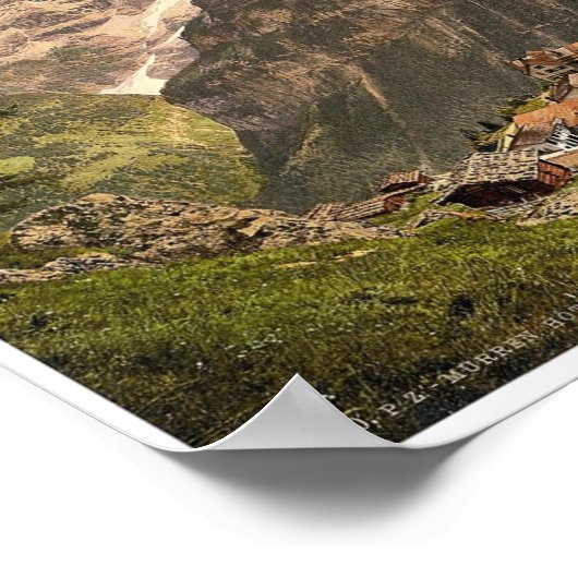 Murren, Hotel des Alps, Bernese Oberland, Zwitserl Poster (Hoek)