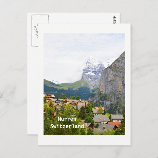 Murren in Zwitserland Briefkaart (Voorkant / Achterkant)