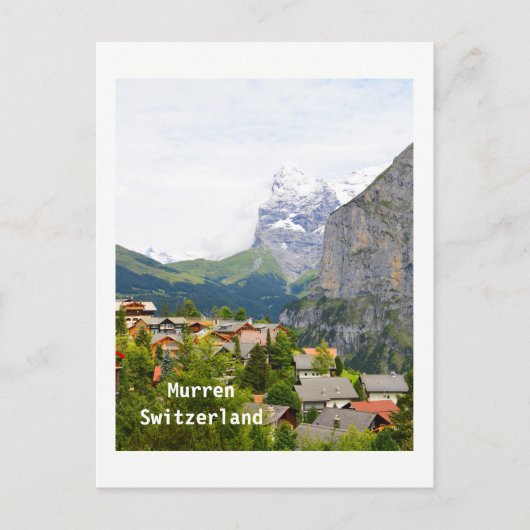 Murren in Zwitserland Briefkaart (Voorkant)