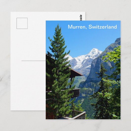 Murren in Zwitserland Briefkaart (Voorkant / Achterkant)