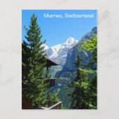 Murren in Zwitserland Briefkaart (Voorkant)