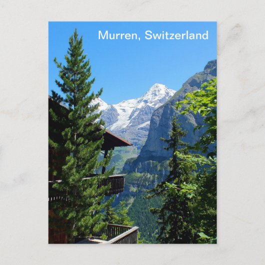 Murren in Zwitserland Briefkaart (Voorkant)
