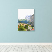 Murren in Zwitserland Canvas Afdruk (Insitu (Houten vloer))