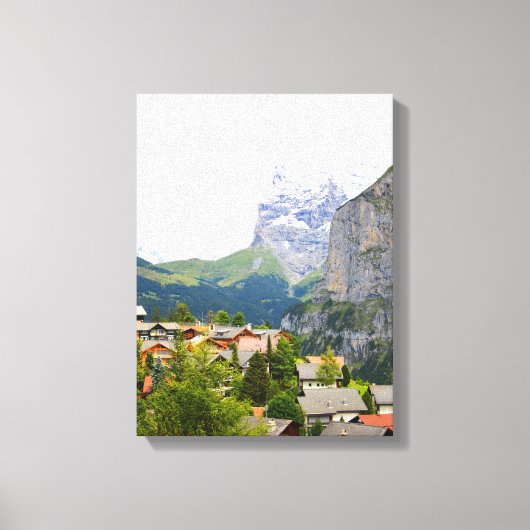 Murren in Zwitserland Canvas Afdruk (Voorkant)
