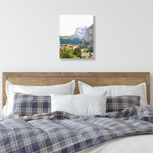 Murren in Zwitserland Canvas Afdruk (Insitu (Slaapkamer))