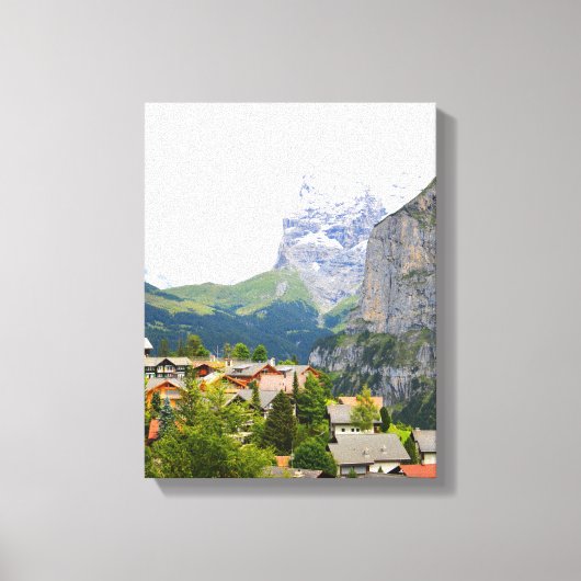 Murren in Zwitserland Canvas Afdruk (Voorkant)