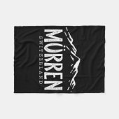 Murren Switzerland Mountains Swiss Skier Skiing  Fleece Deken (Voorkant (Horizontaal))